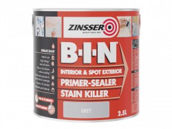 Zinsser B.I.N Primer, Sealer & Stain Killer Paint Grey 2.5 litre